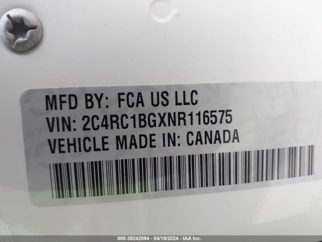 Chrysler Pacifica Touring L 2022 2C4RC1BGXNR116575 Image 9