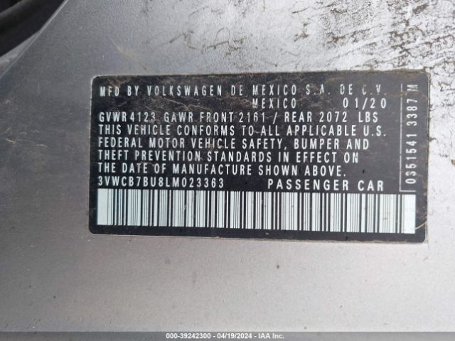 2020 VOLKSWAGEN JETTA 3VWCB7BU8LM023363 Photo 8