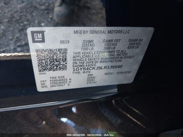 1GYS4CKJ5LR135540 Cadillac Escalade 4wd Premium Luxury