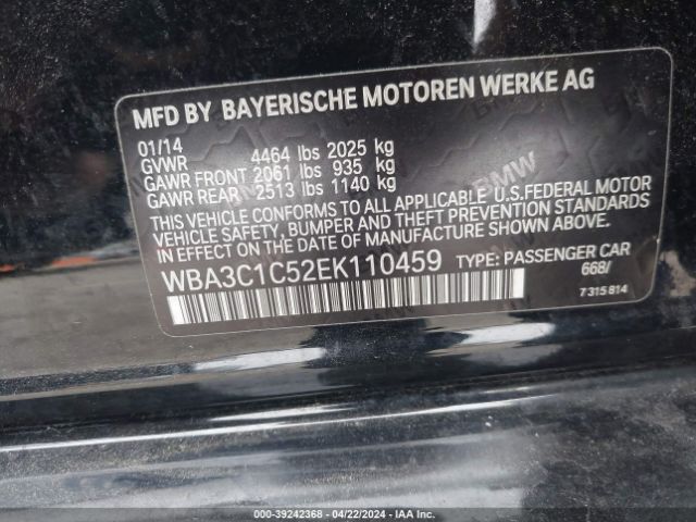 WBA3C1C52EK110459 BMW 328I