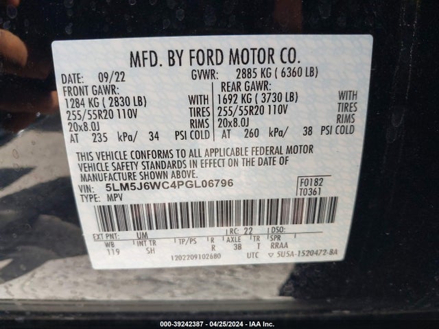 Lincoln Aviator Standard 2023 5LM5J6WC4PGL06796 Image 9