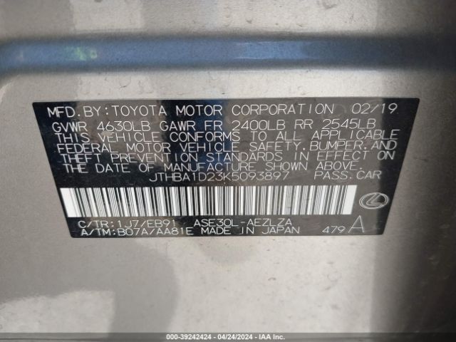 JTHBA1D23K5093897 Lexus IS 300