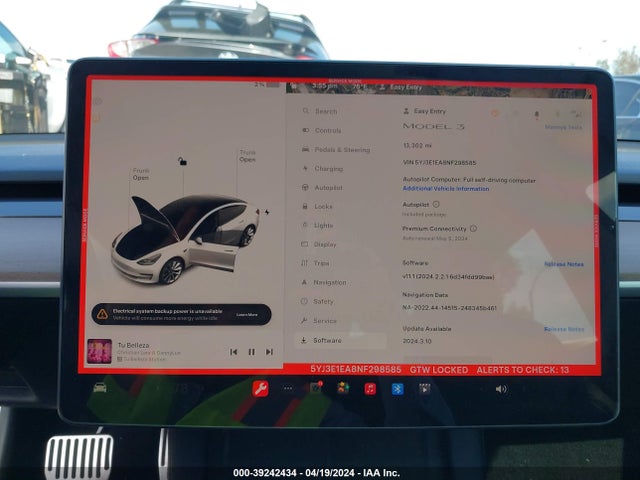 Tesla Model 3 Rear-wheel Drive 2022 5YJ3E1EA8NF298585 Image 18