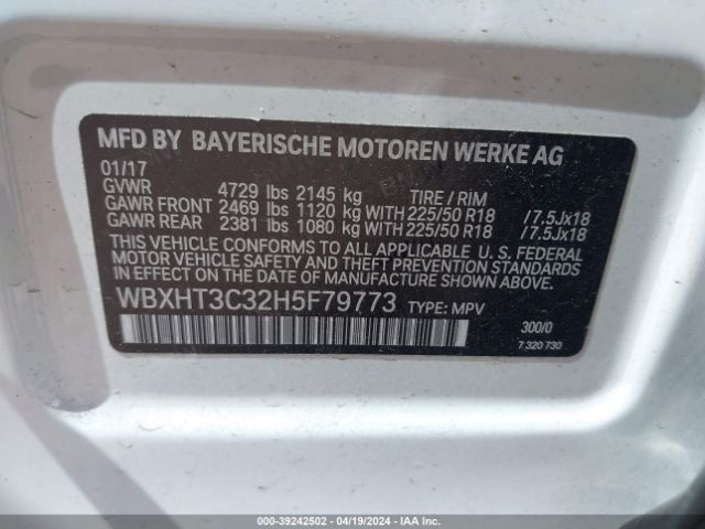 WBXHT3C32H5F79773 BMW X1 Xdrive28i