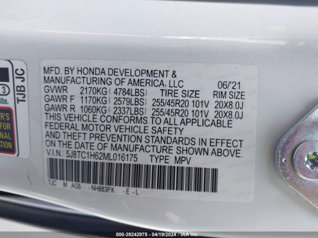 5J8TC1H62ML016175 Acura Rdx A-spec Package