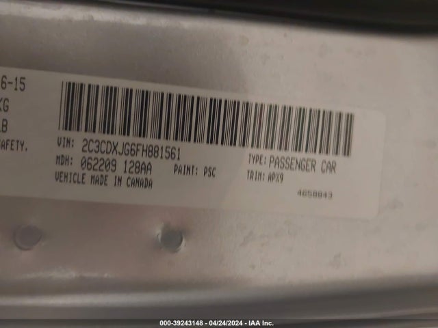 Dodge Charger Sxt 2015 2C3CDXJG6FH881561 Image 9