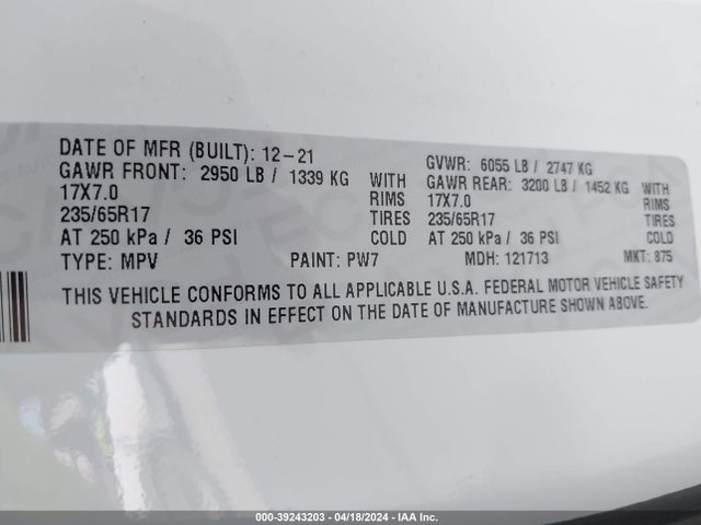Chrysler Pacifica Touring L 2022 2C4RC1BG3NR118037 Image 9