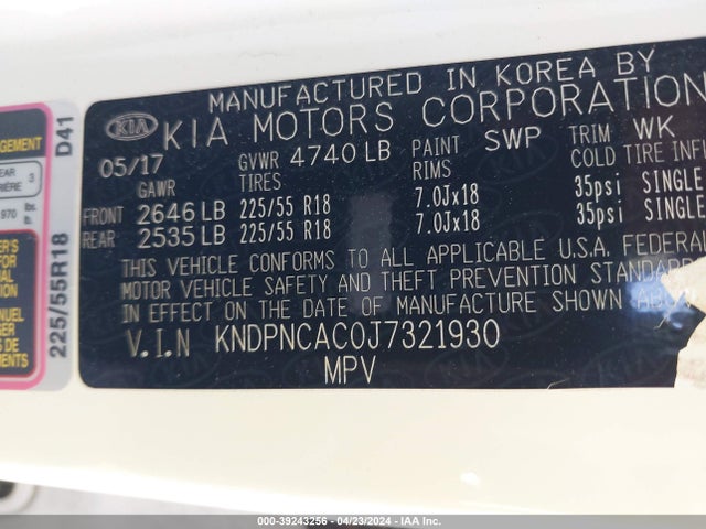 KIA Sportage Ex 2018 KNDPNCAC0J7321930 Image 9