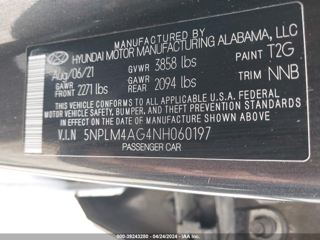 Hyundai ELANTRA SEL 2022 5NPLM4AG4NH060197 Image 9