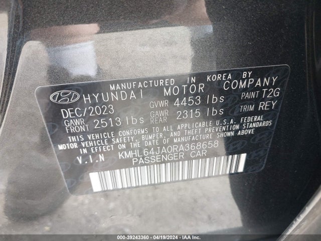 Hyundai SONATA SEL 2024 KMHL64JA0RA368658 Image 9