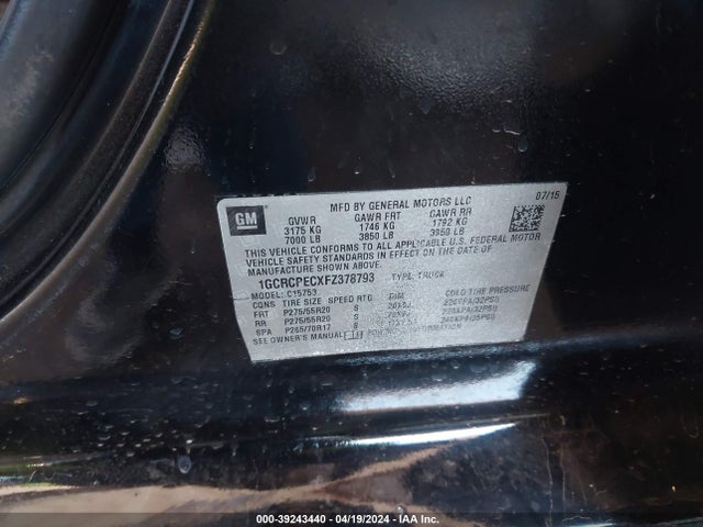 Chevrolet Silverado 1500 Ls 2015 1GCRCPECXFZ378793 Image 9