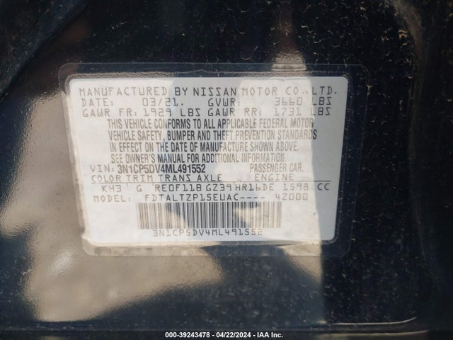 Nissan Kicks Sr Xtronic Cvt 2021 3N1CP5DV4ML491552 Image 9
