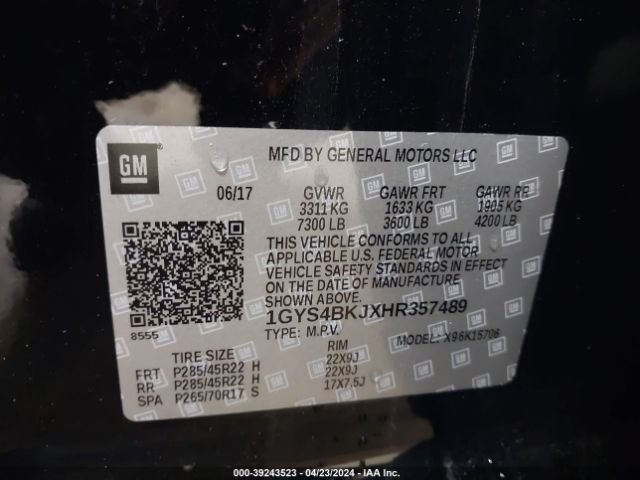 2017 CADILLAC ESCALADE 1GYS4BKJXHR357489 Photo 8