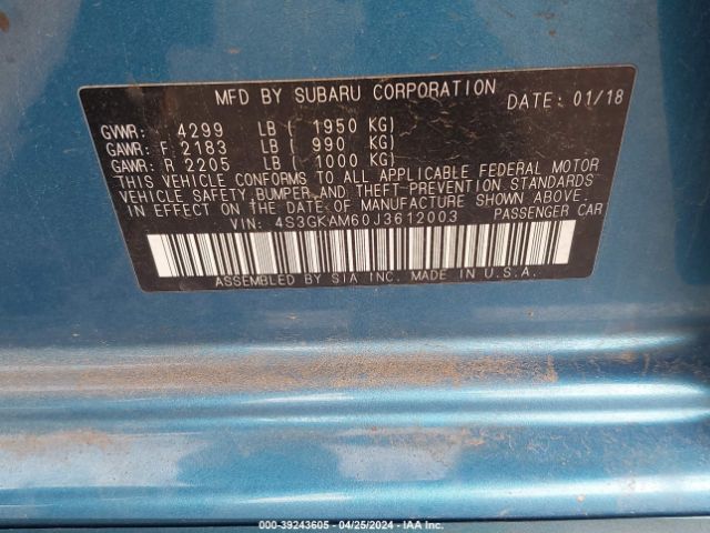 4S3GKAM60J3612003 Subaru Impreza 2.0i Sport