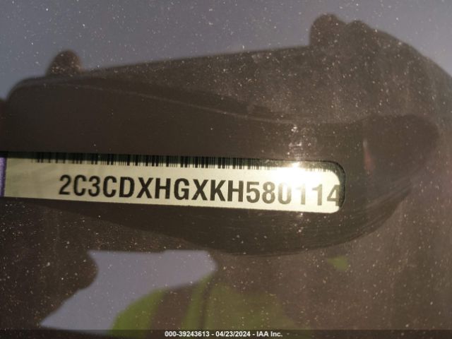 2C3CDXHGXKH580114 Dodge Charger Gt Rwd