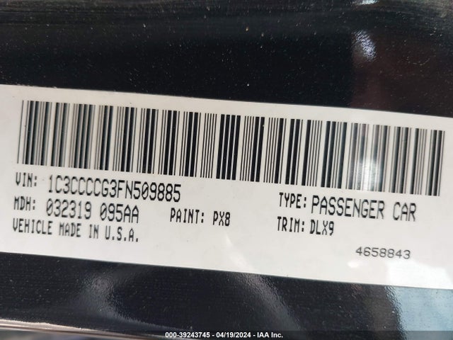 Chrysler 200 C 2015 1C3CCCCG3FN509885 Image 9