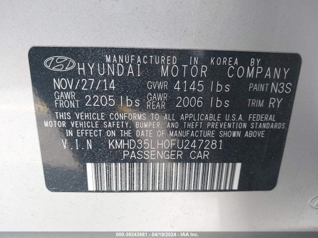 Hyundai ELANTRA GT 2015 KMHD35LH0FU247281 Image 9