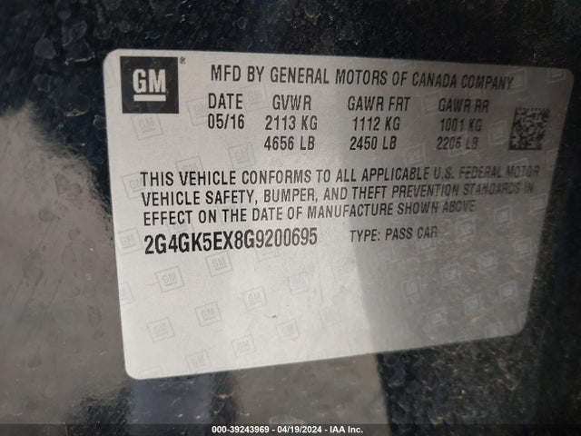 2G4GK5EX8G9200695 Buick Regal Turbo