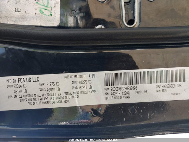 Dodge Charger Se 2015 2C3CDXBG7FH836000 Image 9