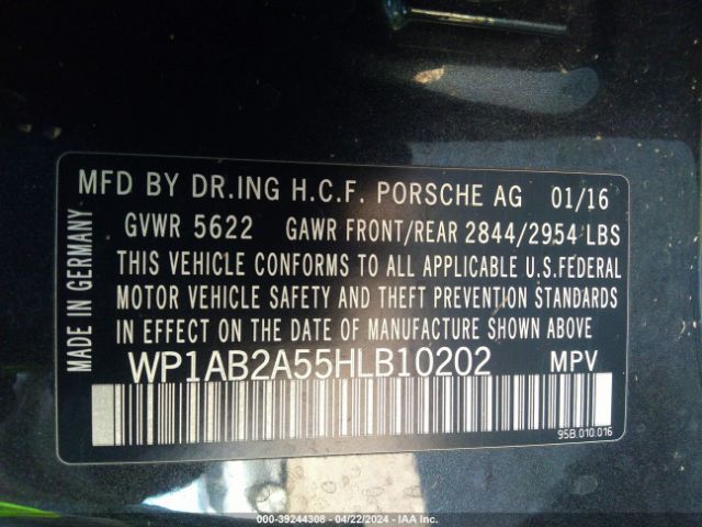 WP1AB2A55HLB10202 Porsche MACAN S