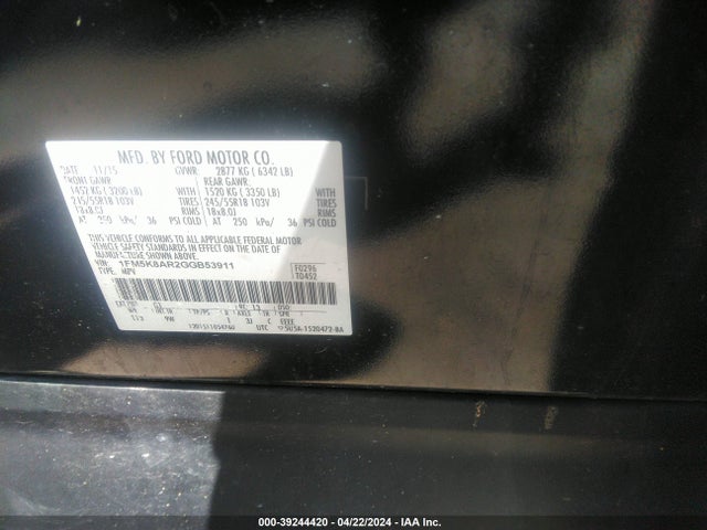 Ford Utility Police Interceptor 2016 1FM5K8AR2GGB53911 Image 9