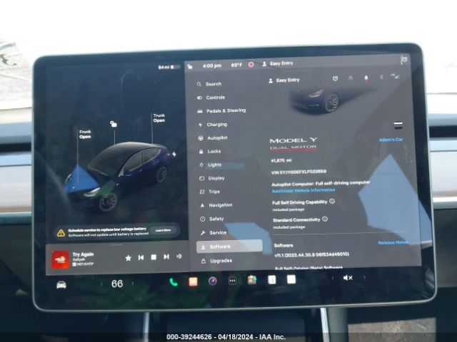 5YJYGDEFXLF022659 Tesla Model Y Long Range Dual Motor All-wheel Drive/performance Dual Motor All-wheel Drive