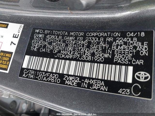 Toyota Prius Prime Plus 2018 JTDKARFP7J3081920 Image 9