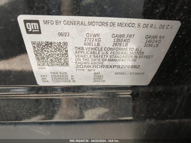 Chevrolet Blazer Fwd 3lt 2023 3GNKBDRSXPS229892 Image 9