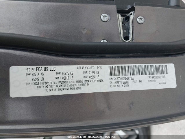 Dodge Charger Sxt 2016 2C3CDXHGXGH267653 Image 9