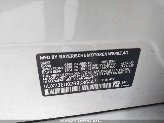 5UX23EU02R9S86447 BMW X5 Xdrive40i