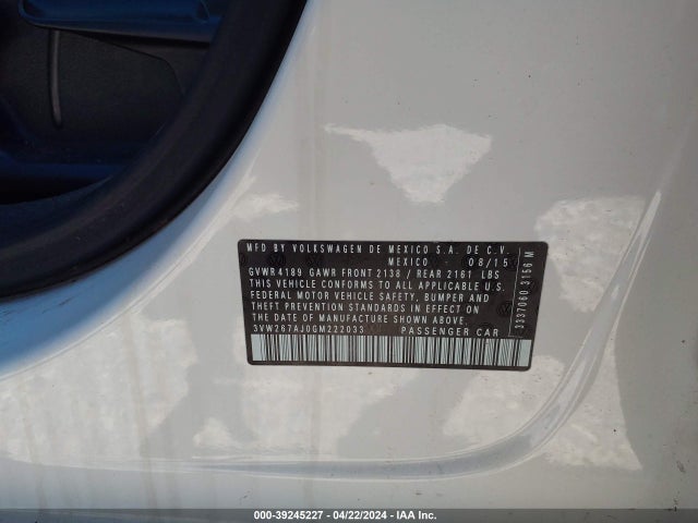 3VW267AJ0GM222033 Volkswagen Jetta 1.4t S