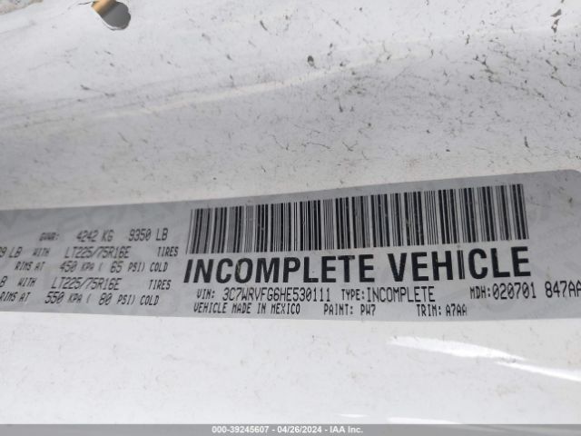 2017 RAM PROMASTER 3500 CAB 3C7WRVFG6HE530111 Photo 8