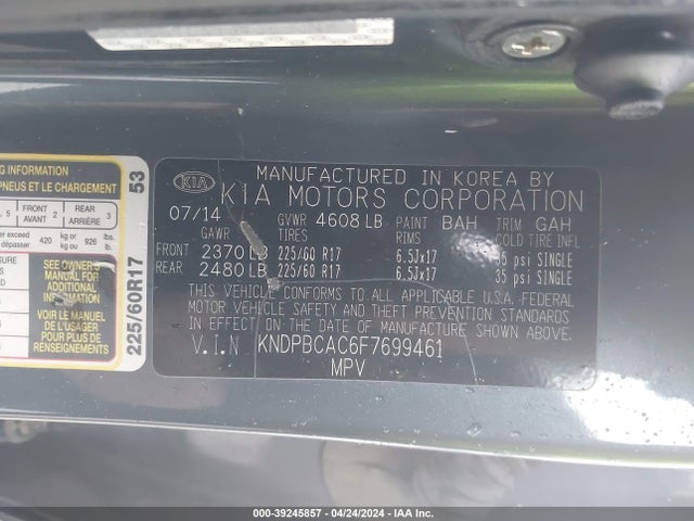 KIA Sportage Lx 2015 KNDPBCAC6F7699461 Image 9