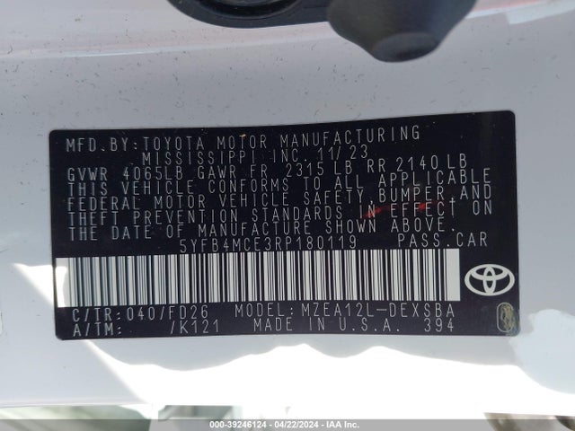 Toyota Corolla Nightshade Edition 2024 5YFB4MCE3RP180119 Image 9
