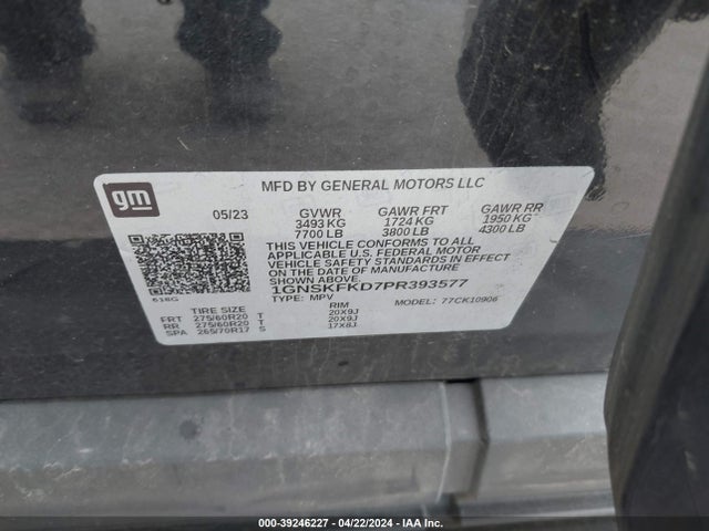 Chevrolet Suburban 4wd Premier 2023 1GNSKFKD7PR393577 Image 9