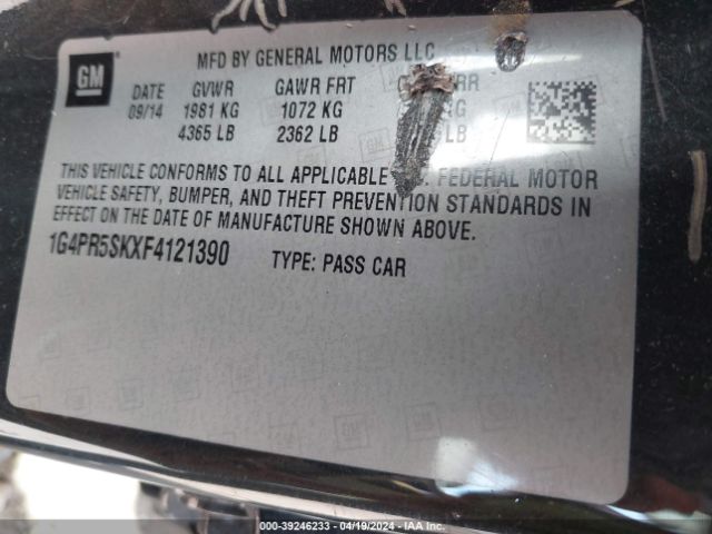 1G4PR5SKXF4121390 Buick Verano Convenience Group