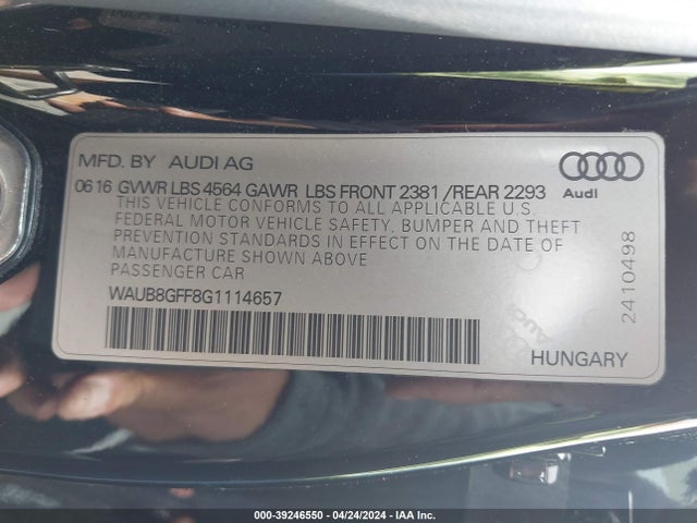 WAUB8GFF8G1114657 Audi A3 2.0t Premium