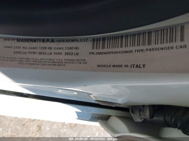 ZAM56RPS9H1236695 Maserati Quattroporte S Gransport