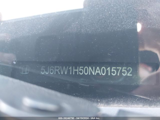 5J6RW1H50NA015752 Honda Cr-v 2wd Ex