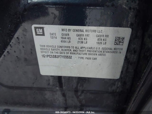 Chevrolet Cruze 1lt Auto 2015 1G1PC5SB2F7155532 Image 9