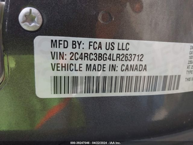 2020 CHRYSLER PACIFICA 2C4RC3BG4LR263712 Photo 8