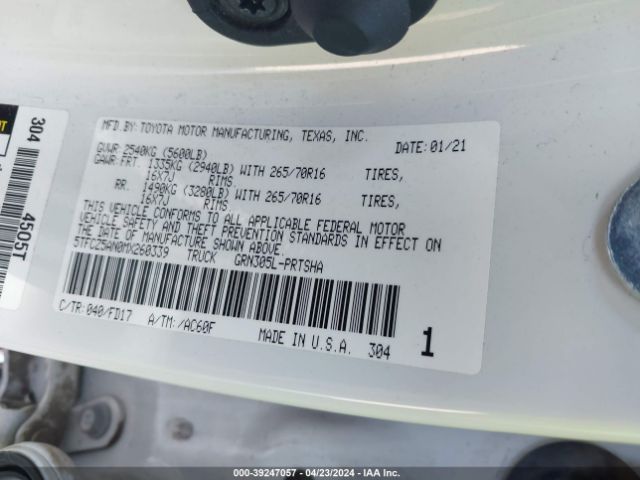 5TFCZ5AN0MX260339 Toyota Tacoma Trd Off-road