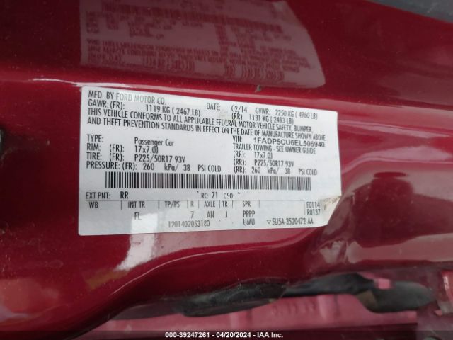 1FADP5CU6EL506940 Ford C-max Energi Sel