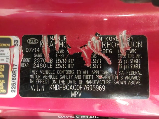 KIA Sportage Lx 2015 KNDPBCAC0F7695969 Image 9