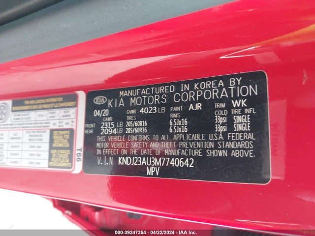 KIA SOUL LX 2021 KNDJ23AU3M7740642 Image 9