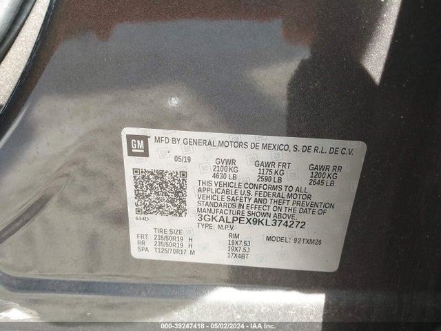 GMC Terrain Slt 2019 3GKALPEX9KL374272 Image 9