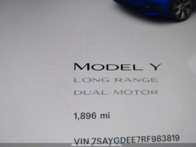 7SAYGDEE7RF983819 Tesla Model Y Long Range Dual Motor All-wheel Drive