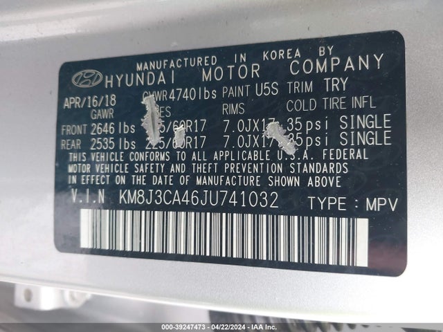 Hyundai Tucson Sel Plus 2018 KM8J3CA46JU741032 Image 9