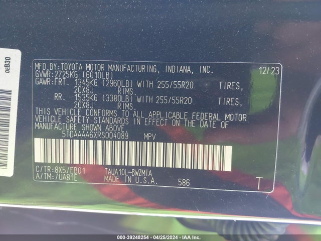 Lexus Tx 350 Premium 2024 5TDAAAA6XRS004089 Image 9