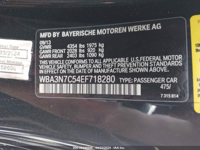 WBA3N7C54EF718280 BMW 428i